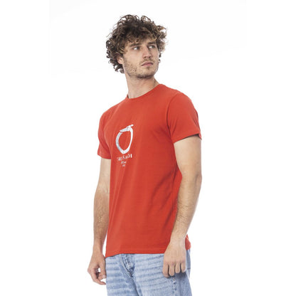 Trussardi Beachwear Red Cotton T-Shirt