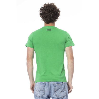 Cavalli Class Green Cotton T-Shirt