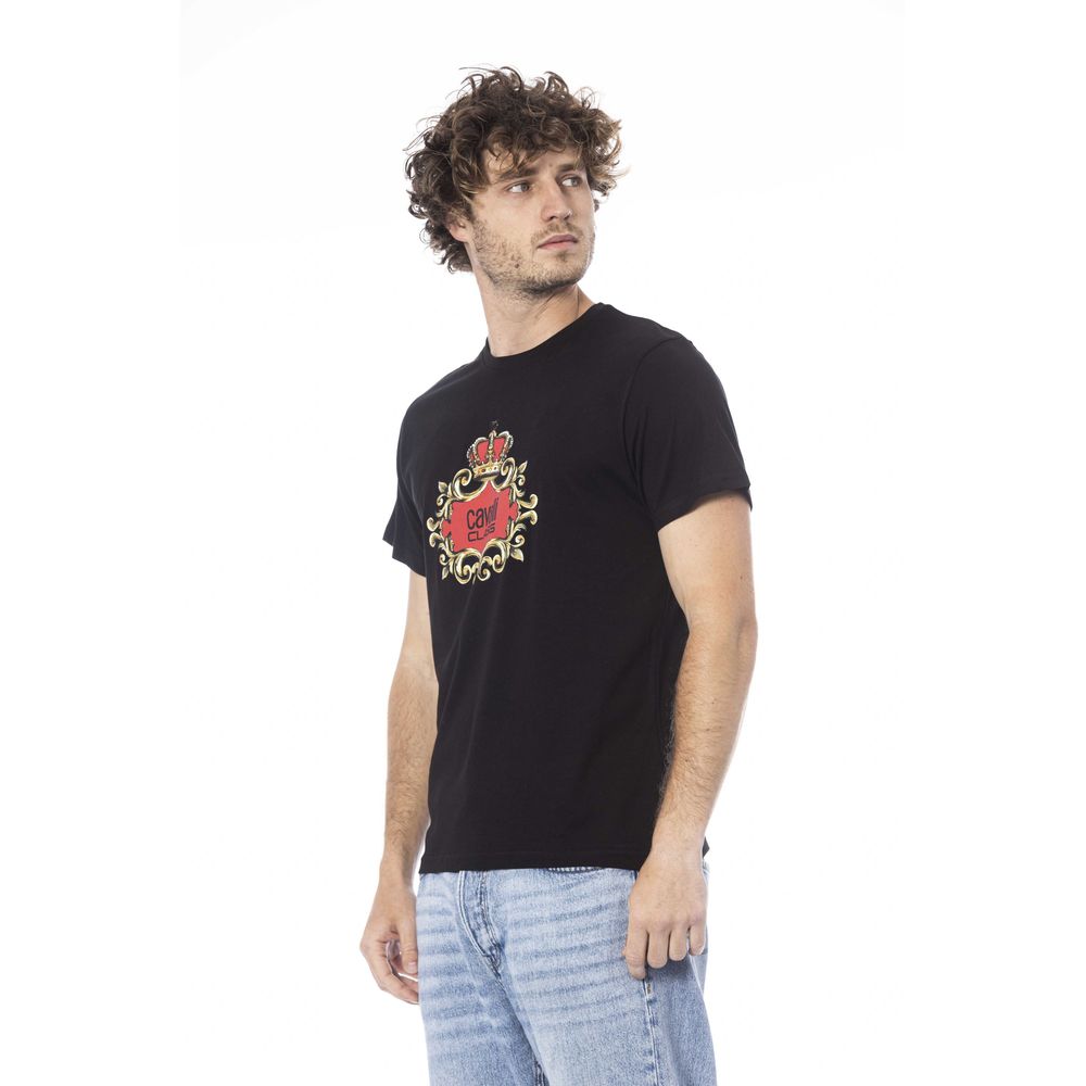 Cavalli Class Black Cotton T-Shirt