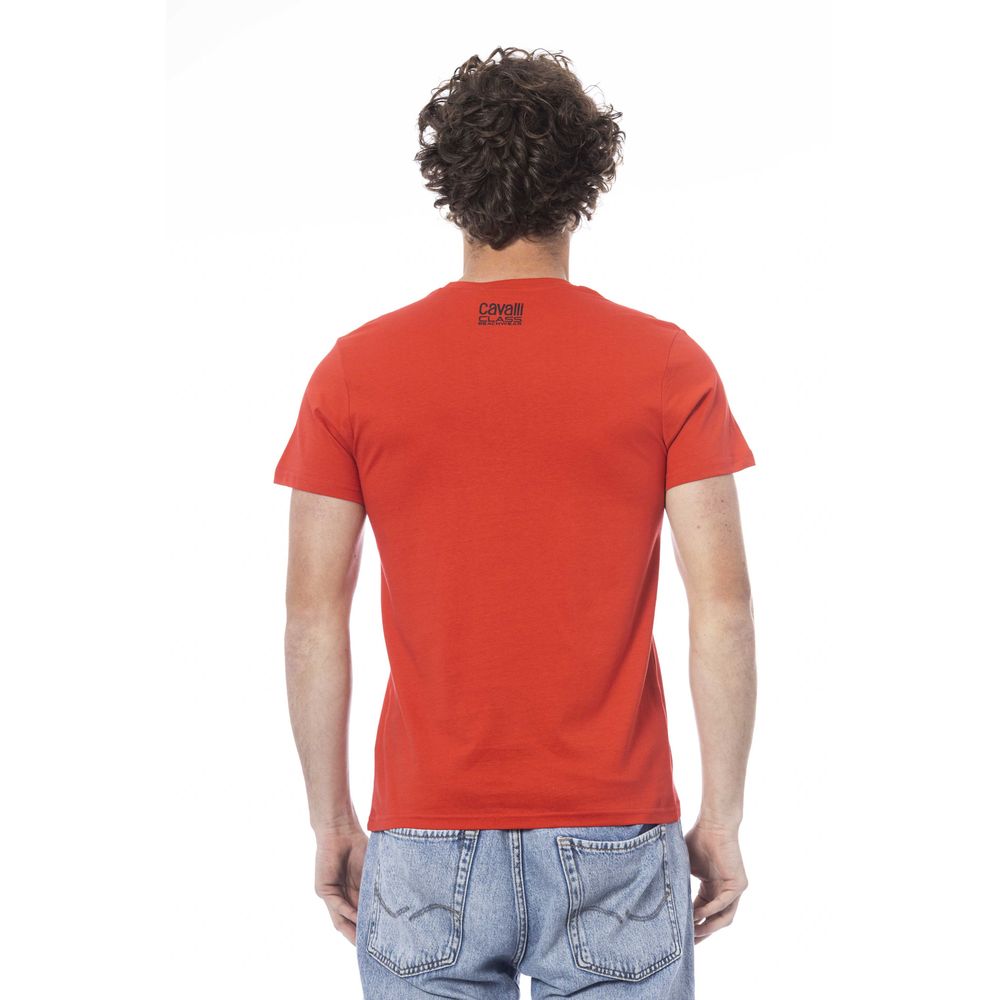 Cavalli Class Red Cotton T-Shirt