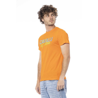 Cavalli Class Orange Cotton T-Shirt