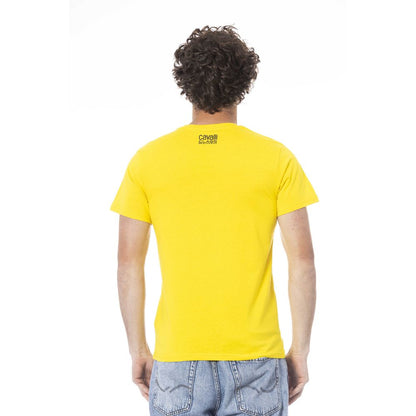 Cavalli Class Yellow Cotton T-Shirt