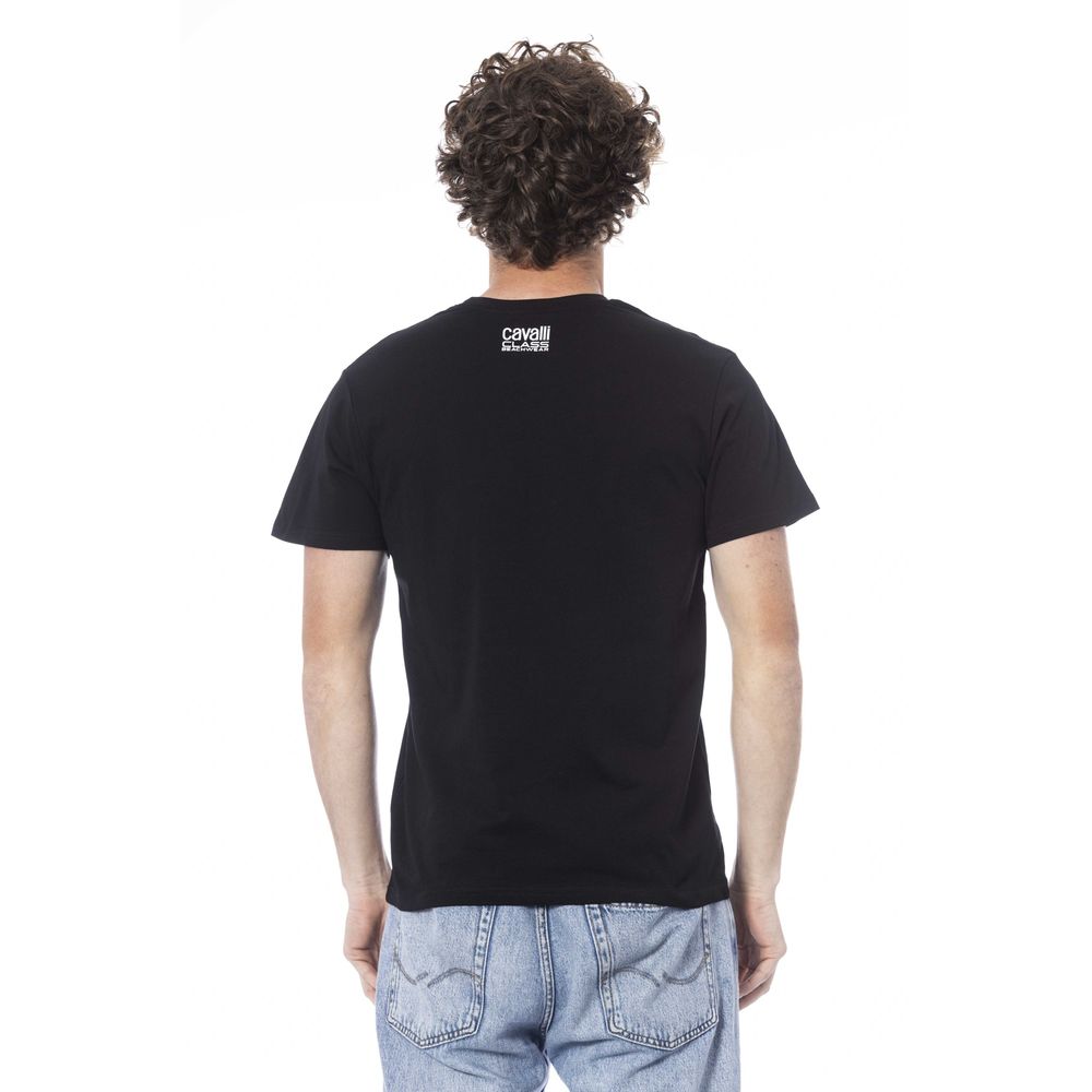 Cavalli Class Black Cotton T-Shirt