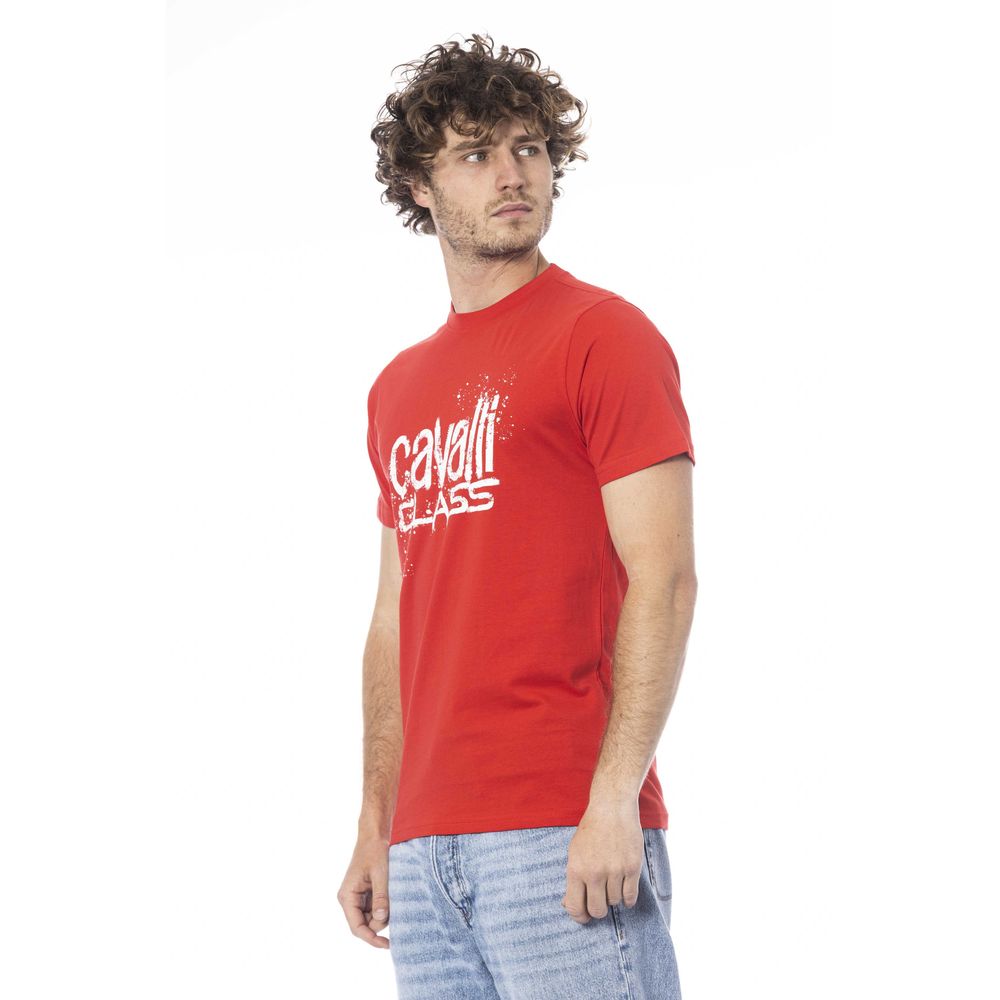 Cavalli Class Red Cotton T-Shirt