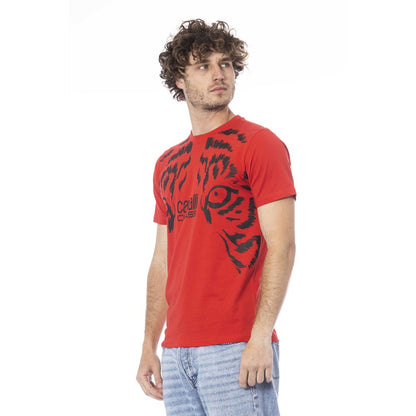 Cavalli Class Red Cotton T-Shirt