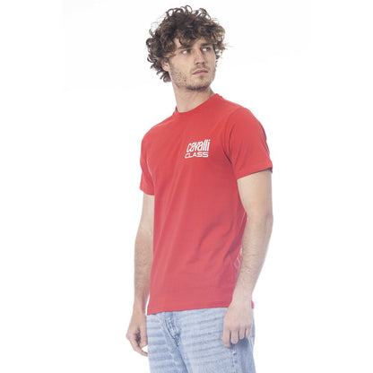 Cavalli Class Red Cotton T-Shirt