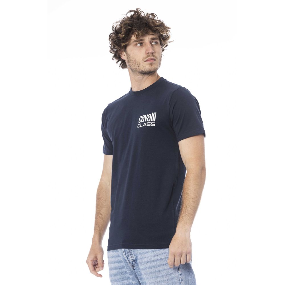 Cavalli Class Blue Cotton T-Shirt