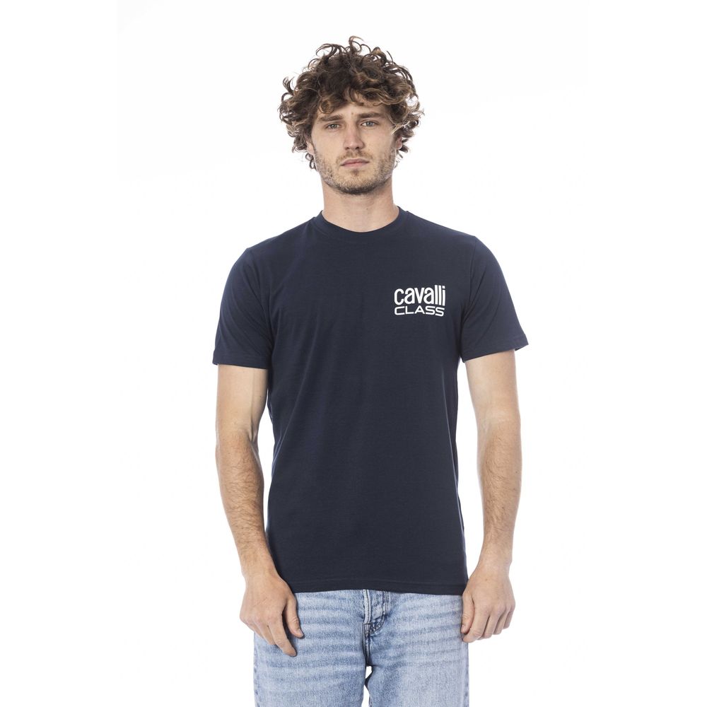 Cavalli Class Blue Cotton T-Shirt