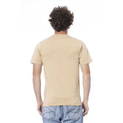 Cavalli Class Beige Cotton T-Shirt