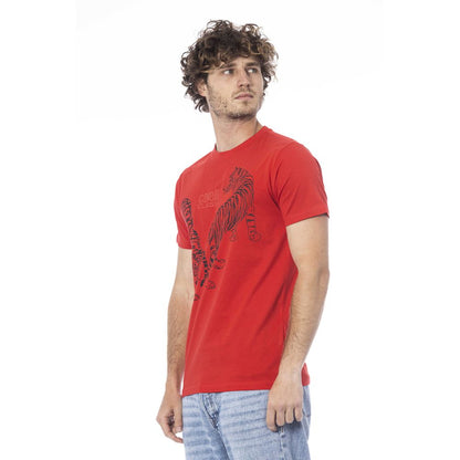 Cavalli Class Red Cotton T-Shirt