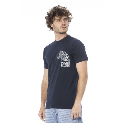 Cavalli Class Blue Cotton T-Shirt