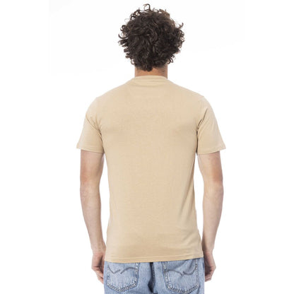 Cavalli Class Beige Cotton T-Shirt