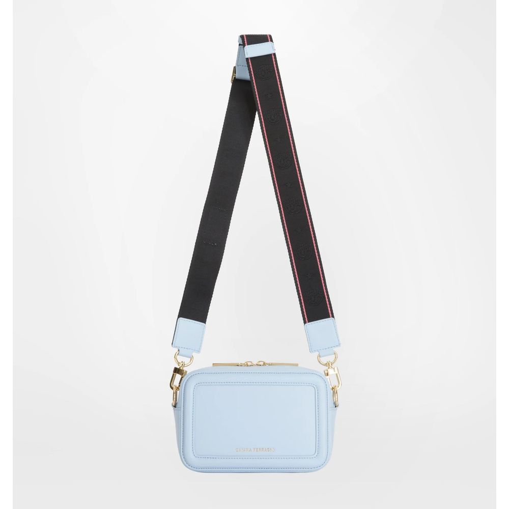 Chiara Ferragni Light Blue Fabric Crossbody Bag