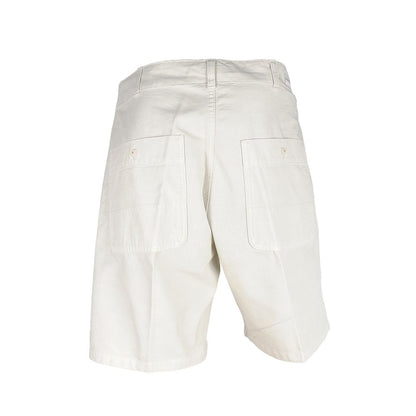 Don The Fuller Elegant White Cotton Bermuda Shorts