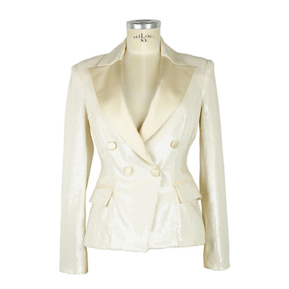 Elisabetta Franchi Elegant Sequined Double-Breasted Jacket