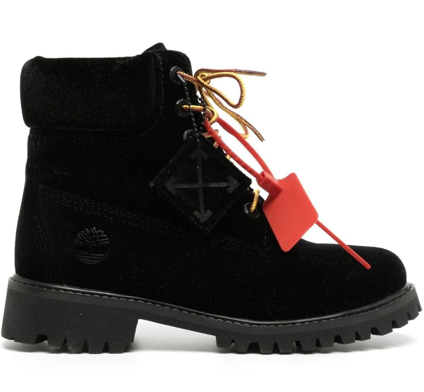 Off-White Black Leather Iconic Designer Boots