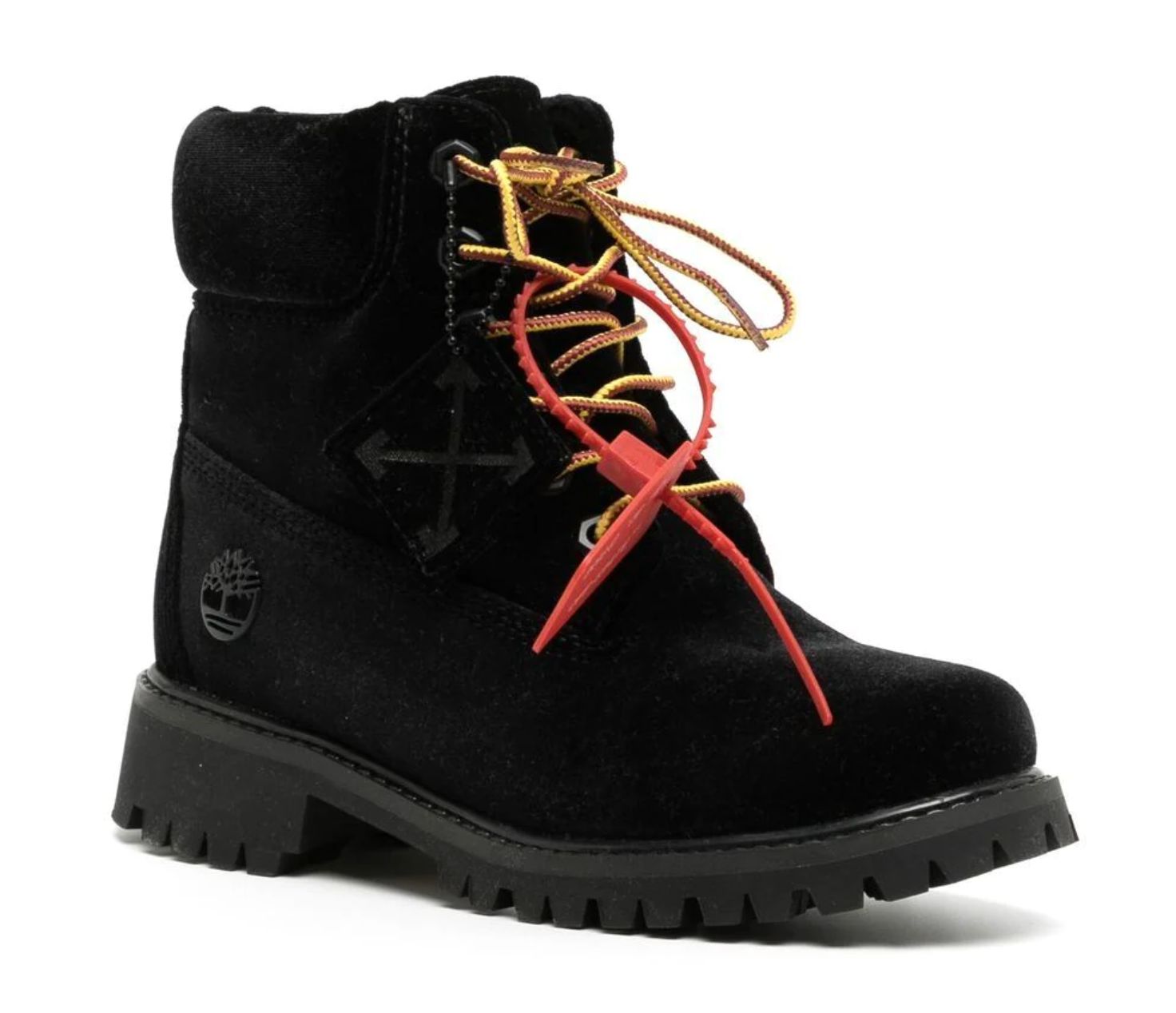 Off-White Black Leather Iconic Designer Boots