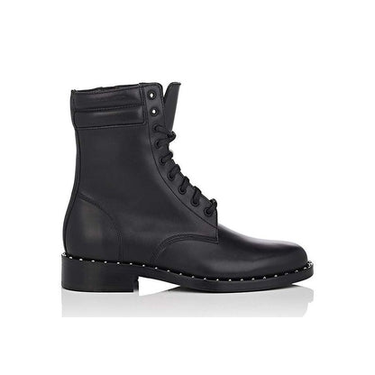 Off-White Studded Calfskin Lace-Up Ankle Boots