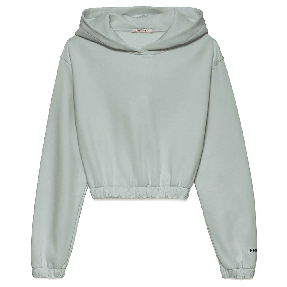 Hinnominate Chic Cropped Hooded Cotton Sweatshirt