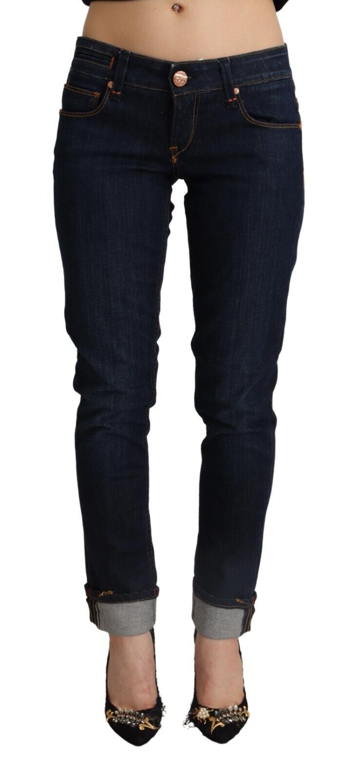 Acht Slim Fit Dark Blue Denim Elegance