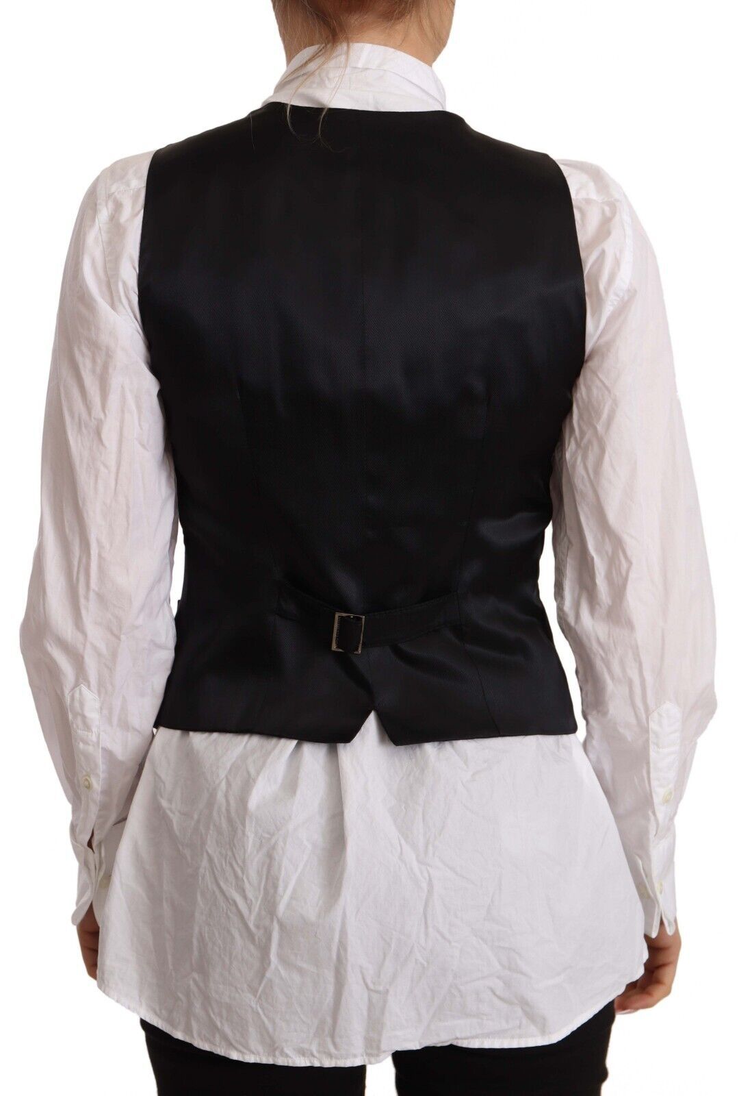 Dolce & Gabbana Elegant Black Wool Blend Waistcoat