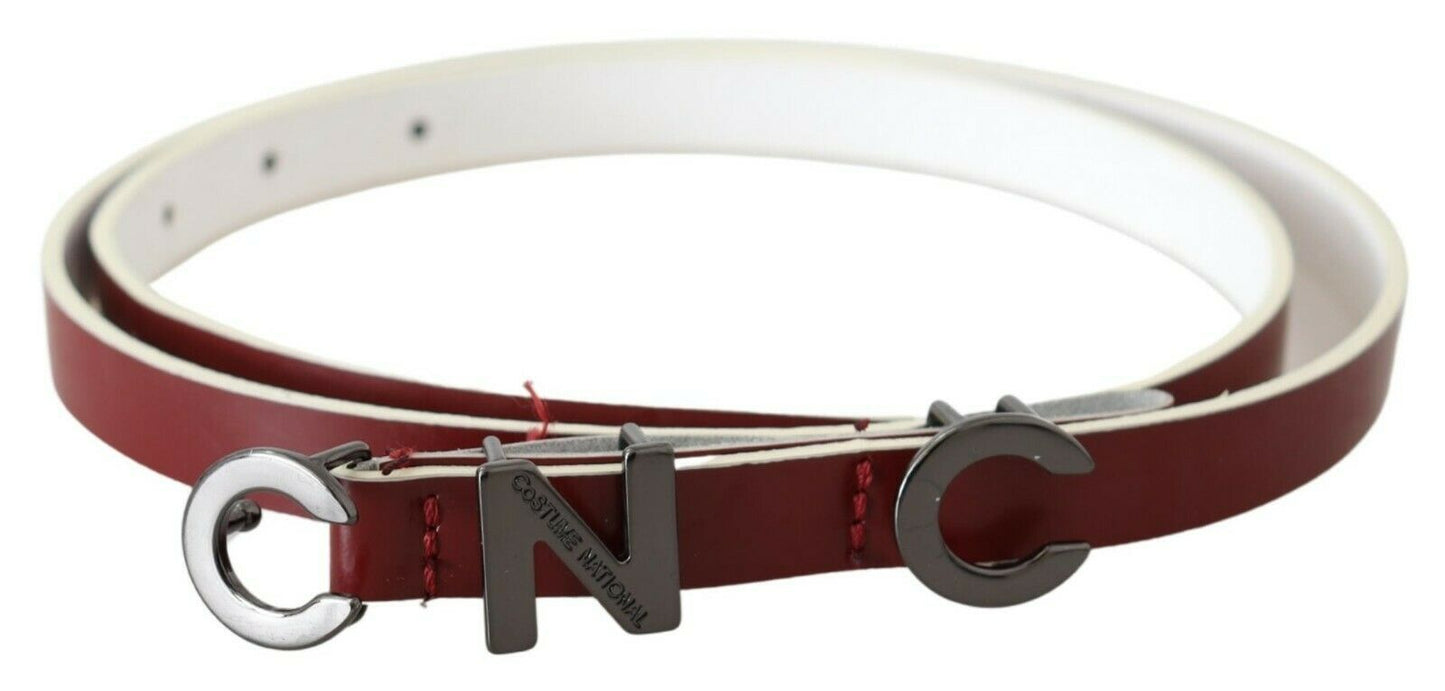 Costume National Chic Maroon Leather Fashion Belt