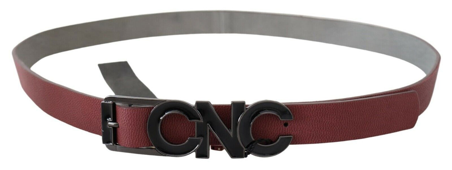 Costume National Elegant Maroon Leather Fashion Belt