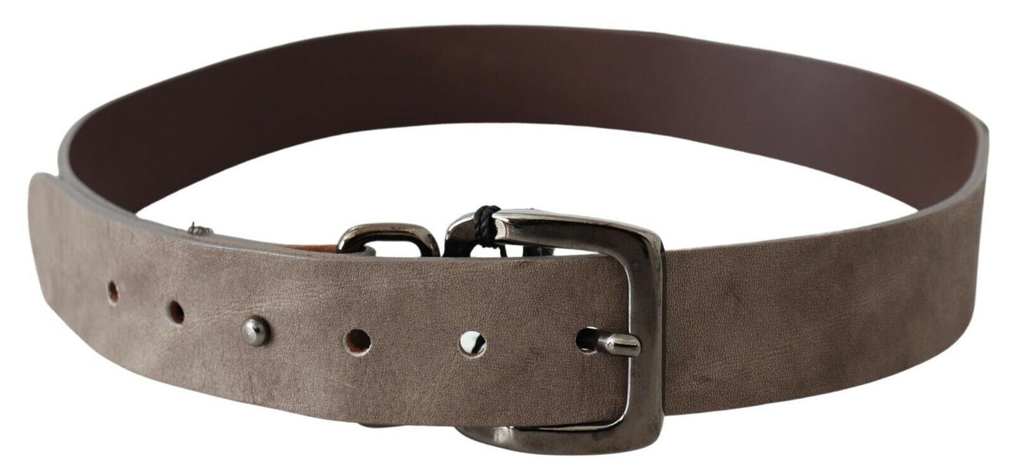 Costume National Elegant Dark Brown Leather Belt