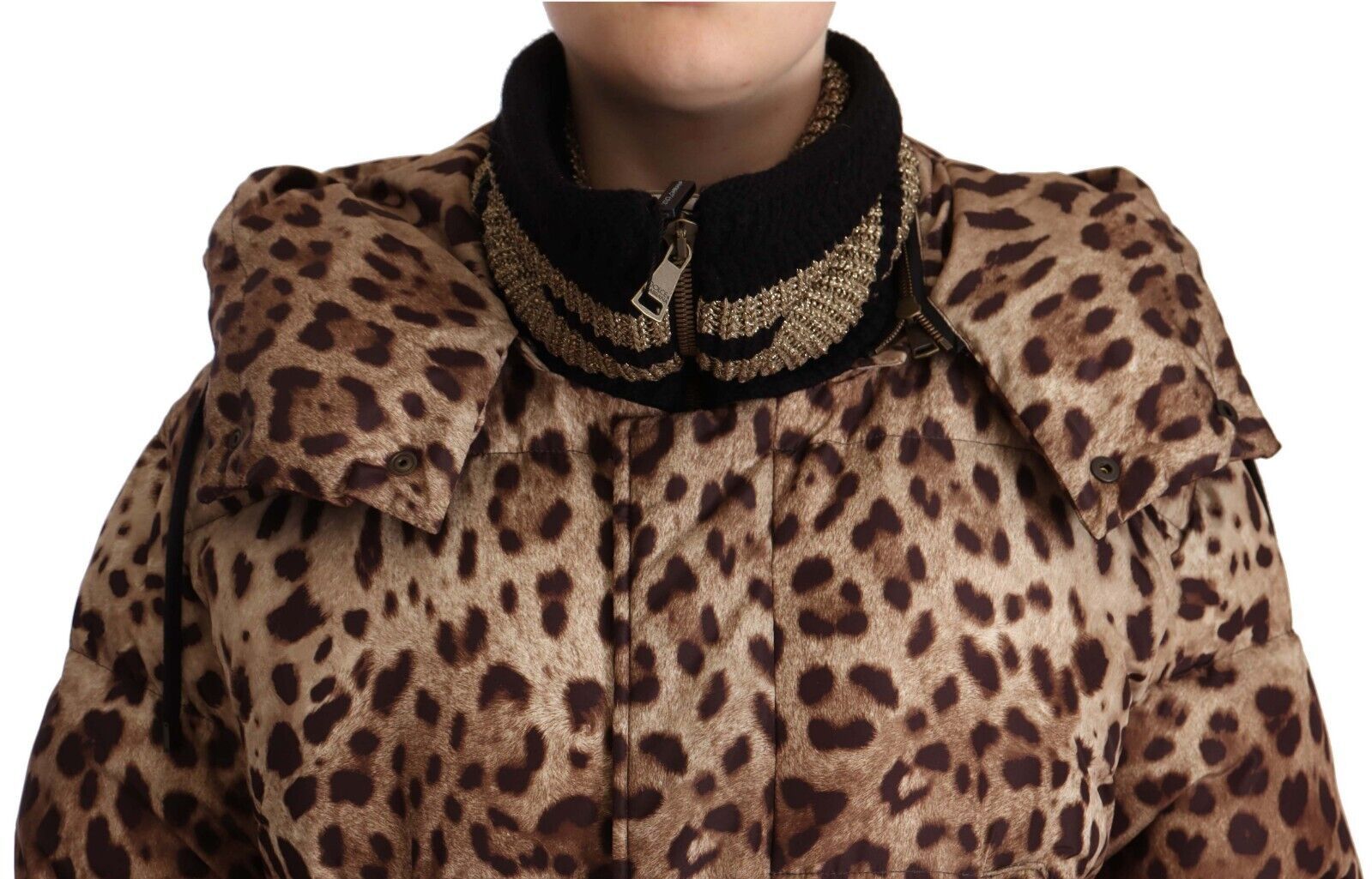 Dolce & Gabbana Elegant Leopard Print Long Jacket