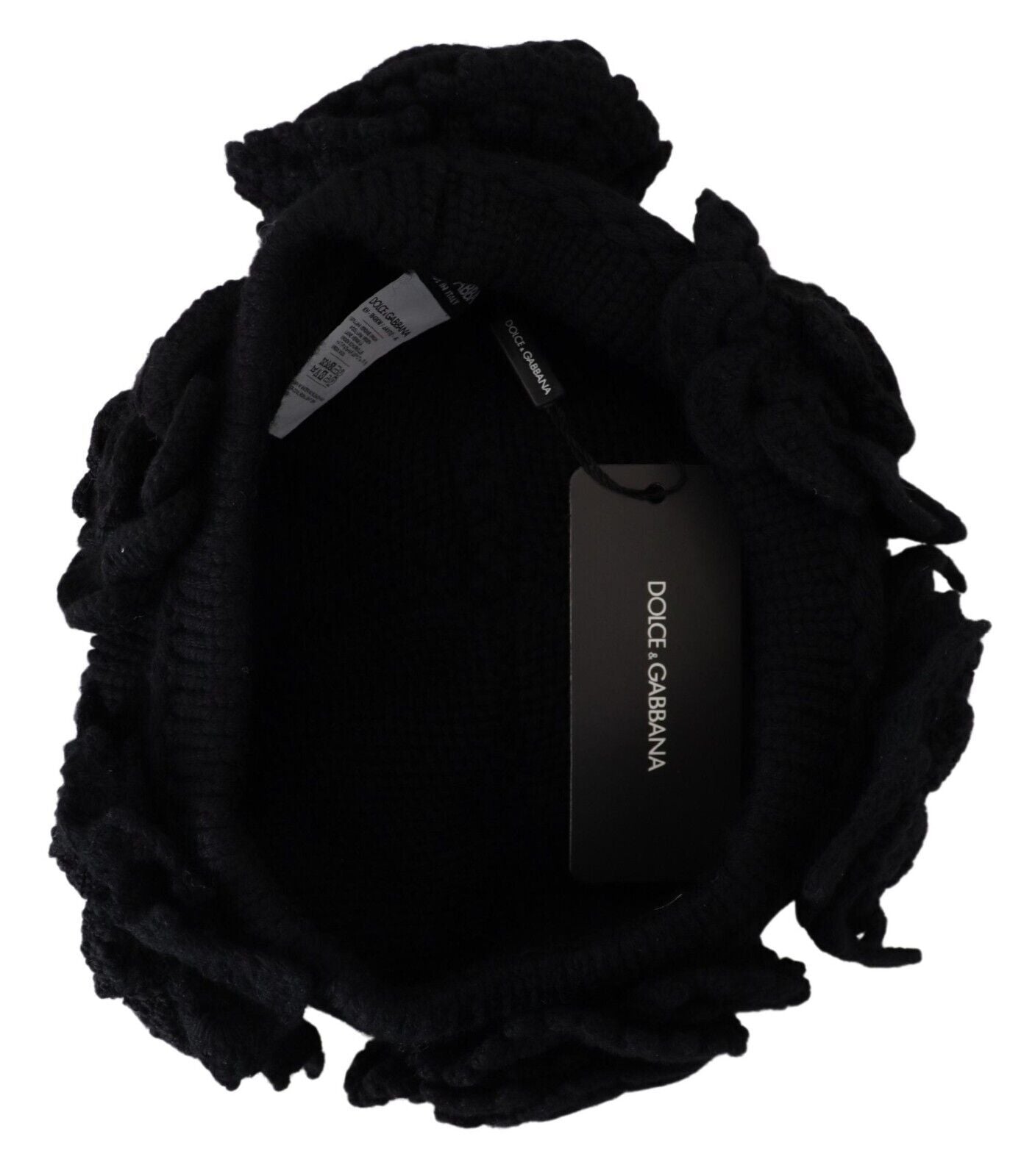 Dolce & Gabbana Elegant Black Virgin Wool Beanie Hat