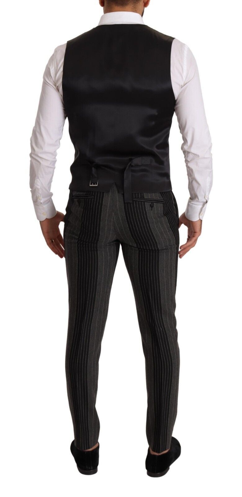 Dolce & Gabbana Elegant Striped Three-Piece Suit