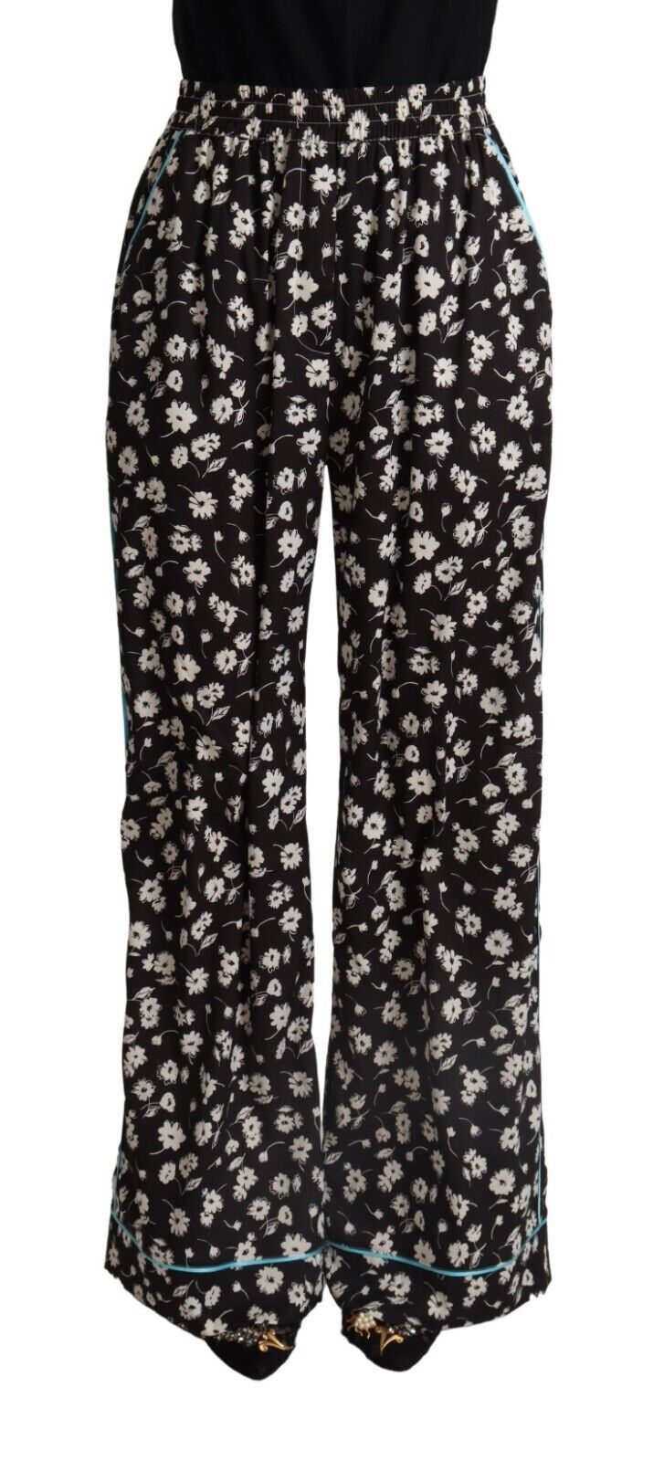 Dolce & Gabbana Elegant Floral Wide Leg Pants