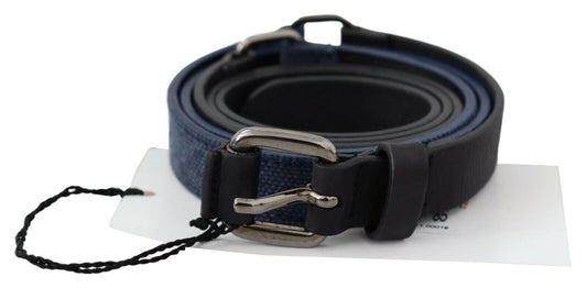 Costume National Elegant Black Leather Adjustable Belt