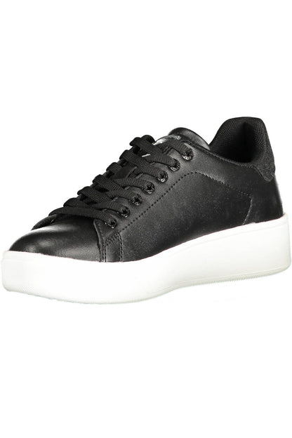 Sergio Tacchini Chic Black Embroidered Sports Sneakers