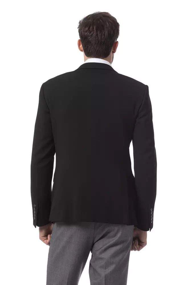 Billionaire Italian Couture Elegant Italian Wool Black Jacket