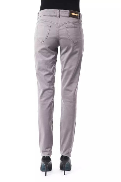 BYBLOS Chic Gray Cotton Blend Pants