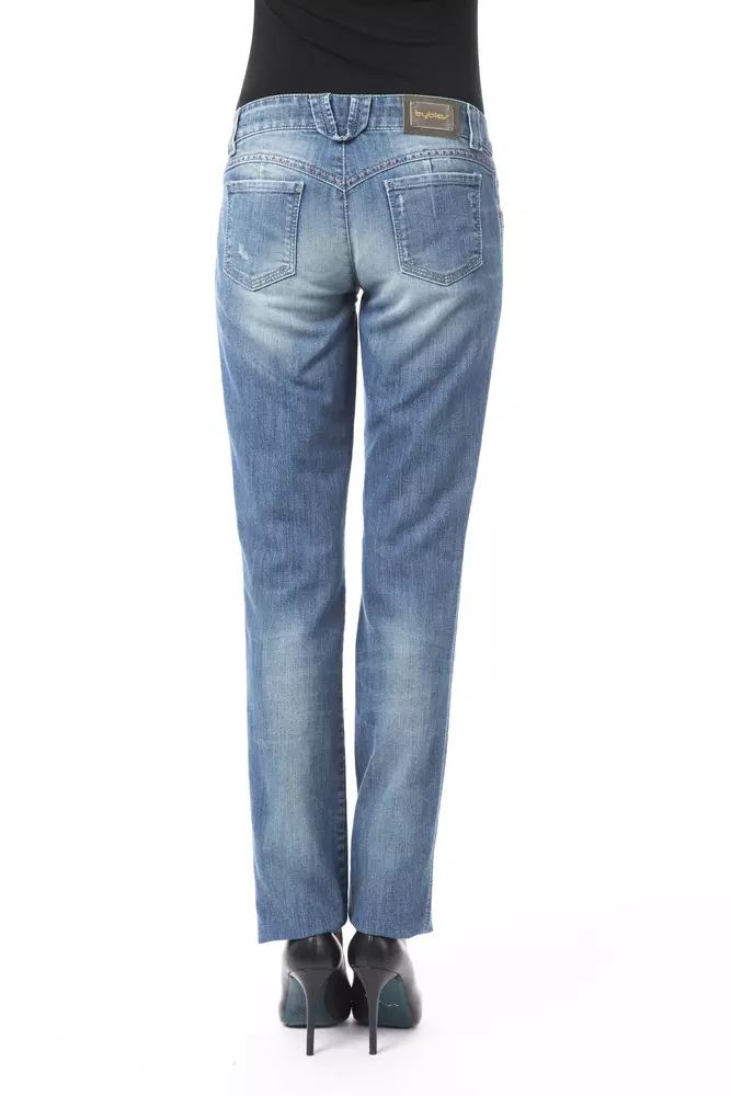 BYBLOS Chic Blue Regular Fit Denim Elegance