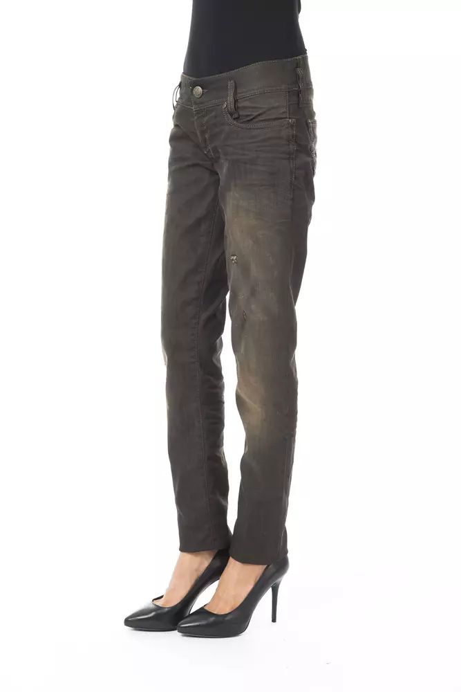 BYBLOS Sleek Black Washed Effect Jeans