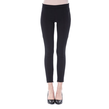 BYBLOS Elegant Black Skinny Pants with Zip Closure