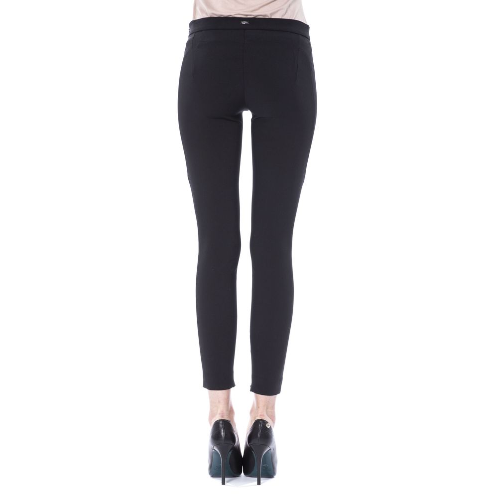 BYBLOS Elegant Black Skinny Pants with Zip Closure