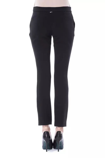 BYBLOS Elegant Black Skinny Pants with Unique Detail