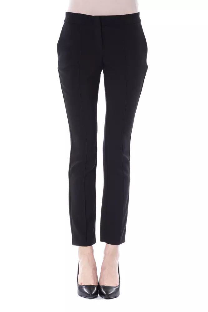 BYBLOS Elegant Black Skinny Pants with Unique Detail