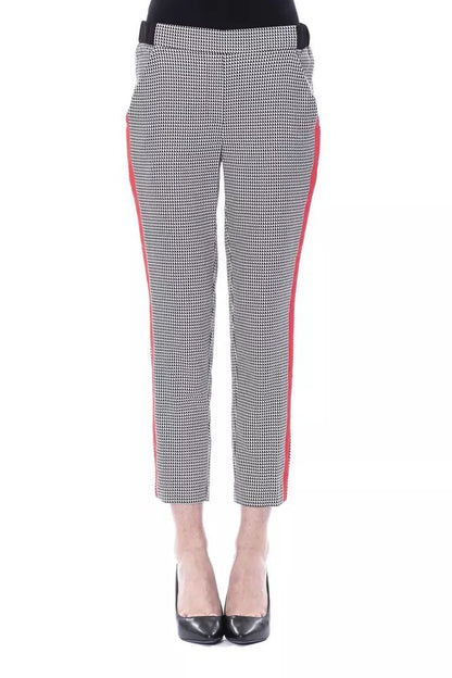 BYBLOS Chic Black and White Patterned Trousers