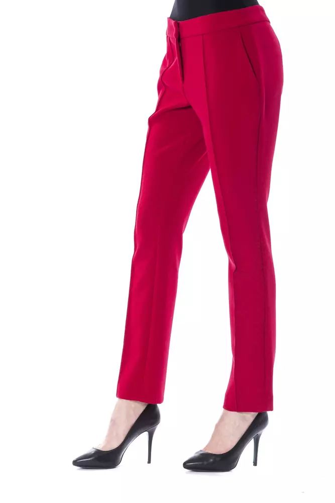 BYBLOS Chic Fuchsia Slim Fit Trousers