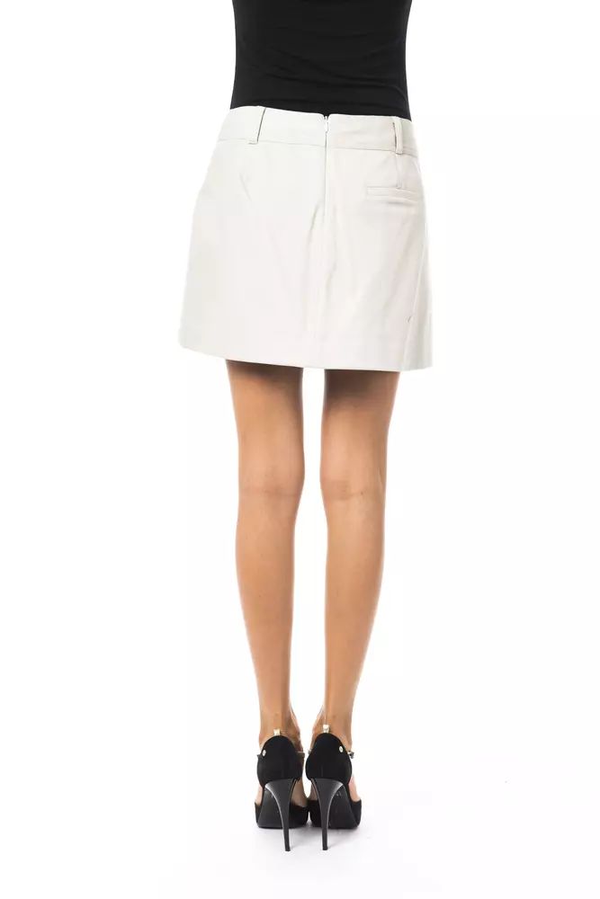 BYBLOS Chic Tulip Gray Cotton-Blend Skirt