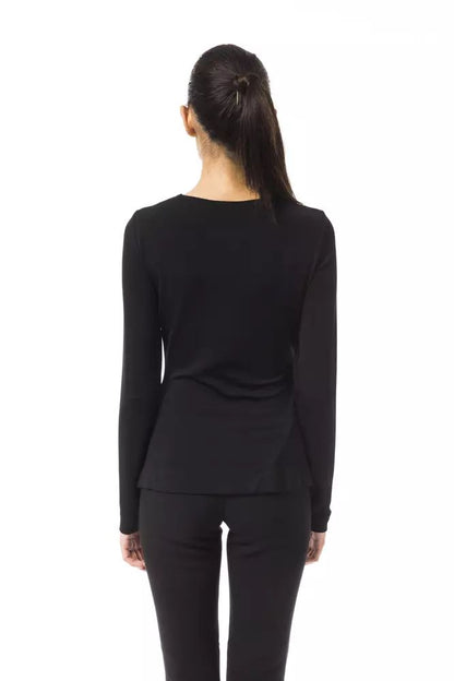 BYBLOS Elegant Long Sleeve Open Collar Top