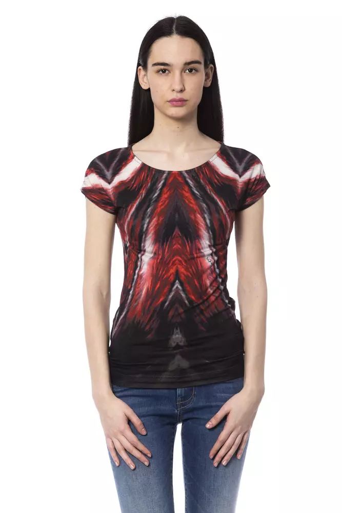 BYBLOS Chic Multicolor Printed Round Neck Tee