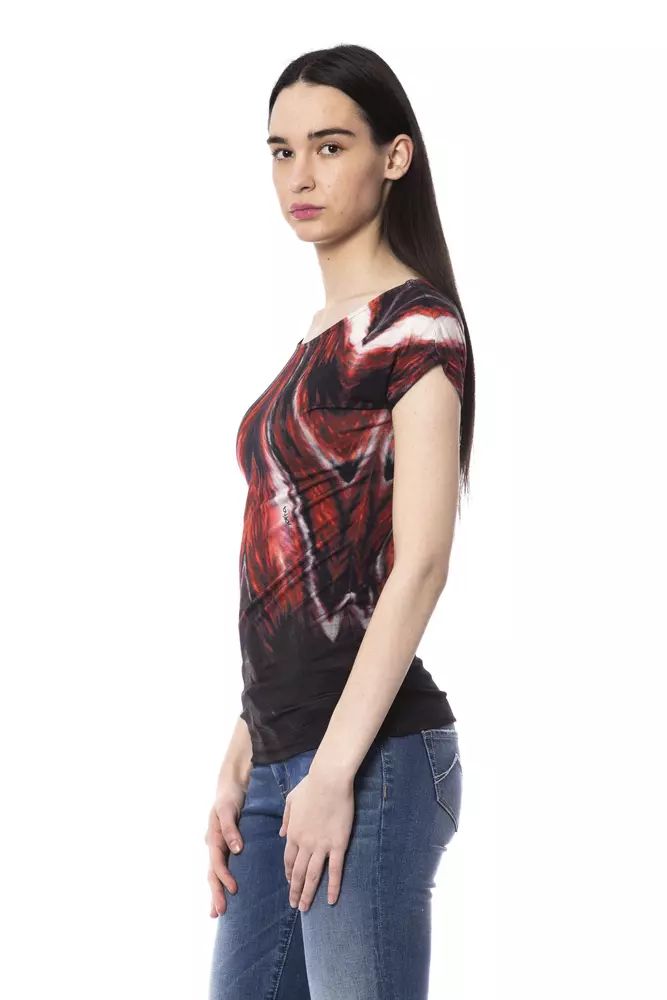 BYBLOS Chic Multicolor Printed Round Neck Tee