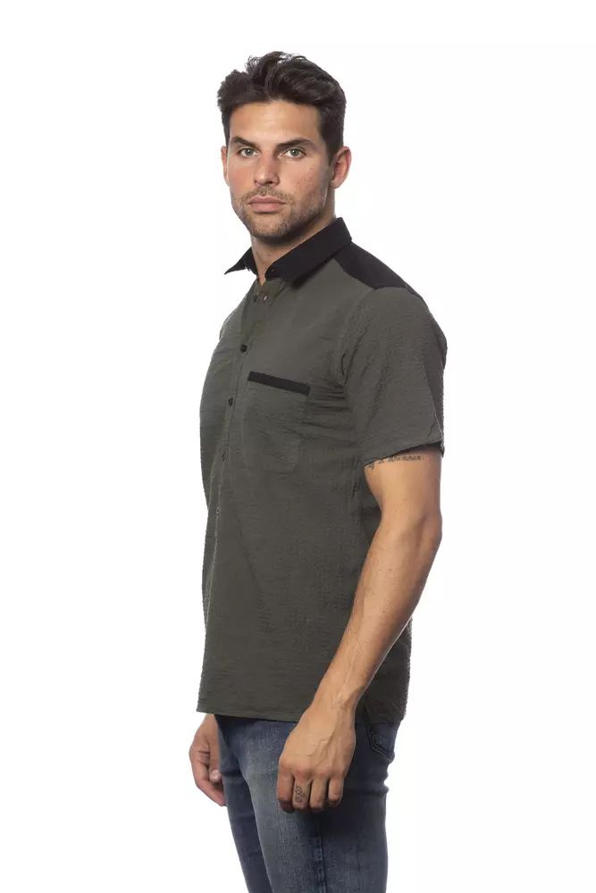 Verri Army Regular Fit Cotton Blend Shirt