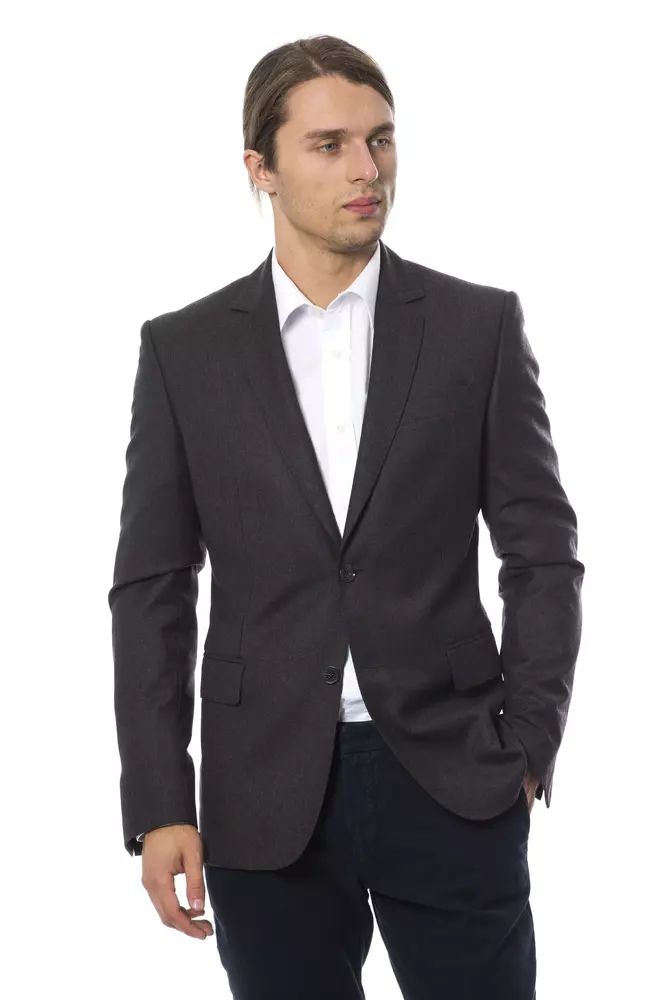 Verri Elegant Gray Wool Men's Blazer